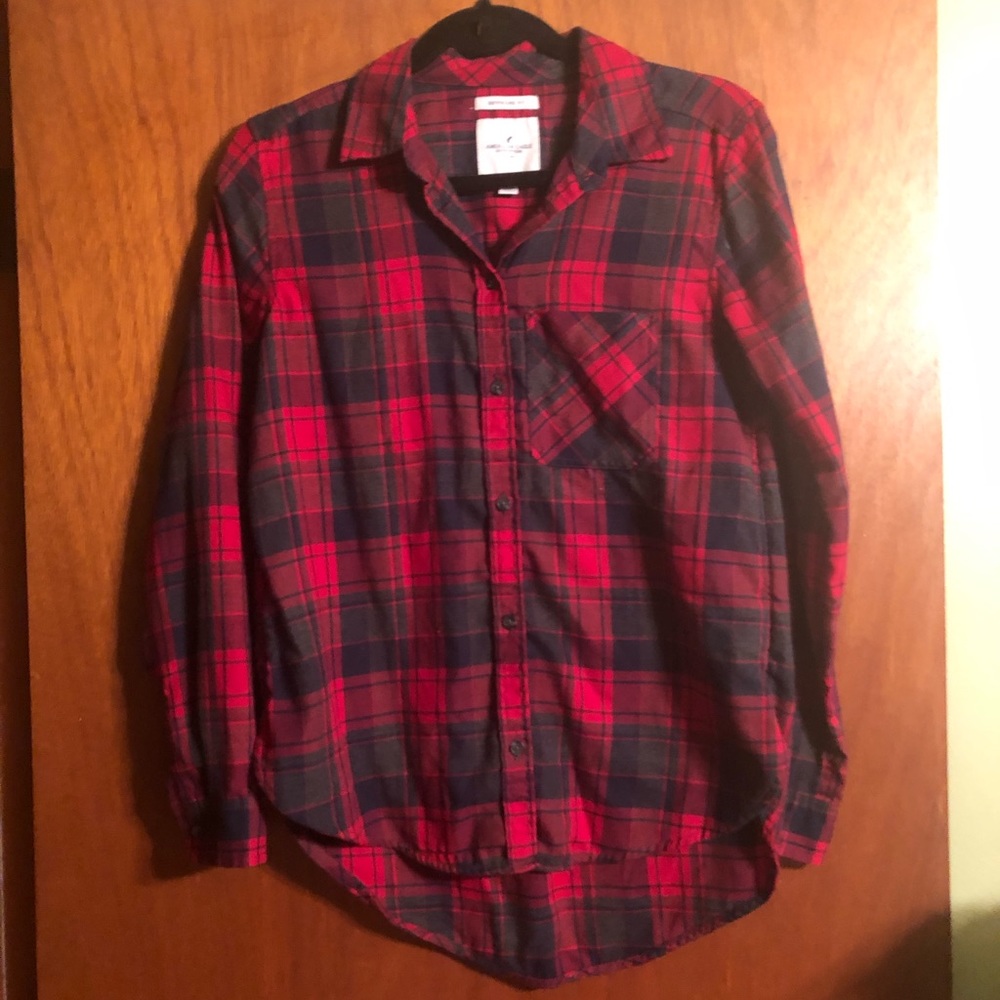 EUC American Eagle flannel shirt